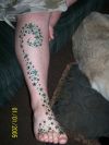 galaxy tattoo design on leg